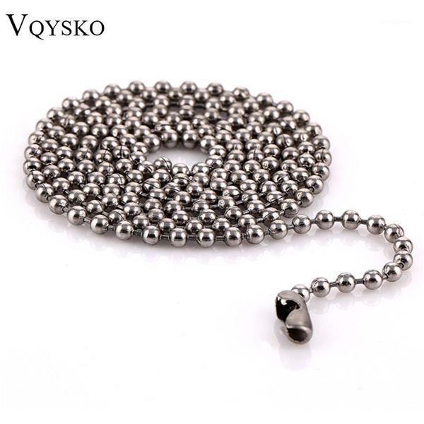 

45-55cm slide charm locket necklace chain for women or men easy hook 316l stainless steel chains jewelry wholesale1, Silver