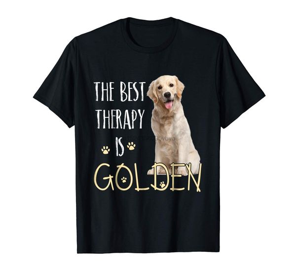 

the therapy is golden retriever dog t-shirt men fashion cotton t-shirts sport hooded sweatshirt hoodie