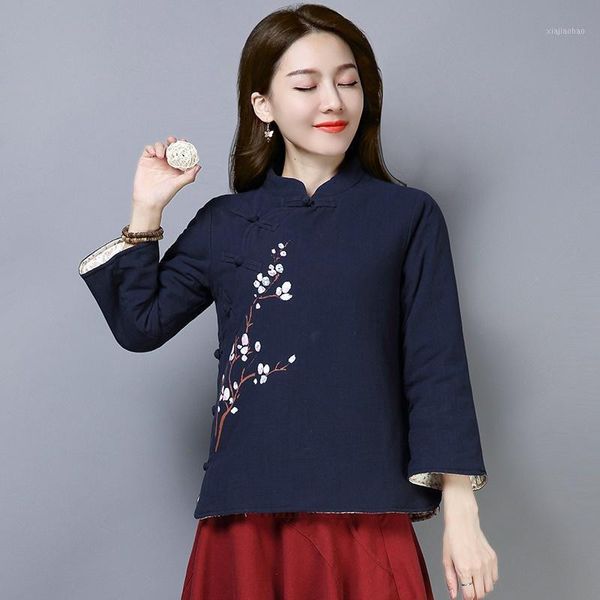 

traditional chinese clothing for women cheongsam mandarin collar womens and blouses oriental style clothing ta19171, Red