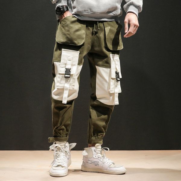 

2020 ankle-length sweatpants streetwear spring autumn hip hop harem pants men's casual korean oversize joggers trouers, Black