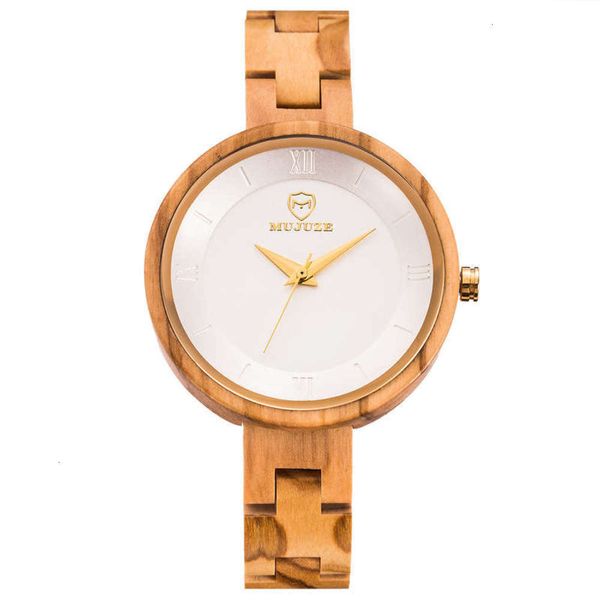 

youmu watch watch wooden women's wooden high grade wooden watch, Slivery;brown