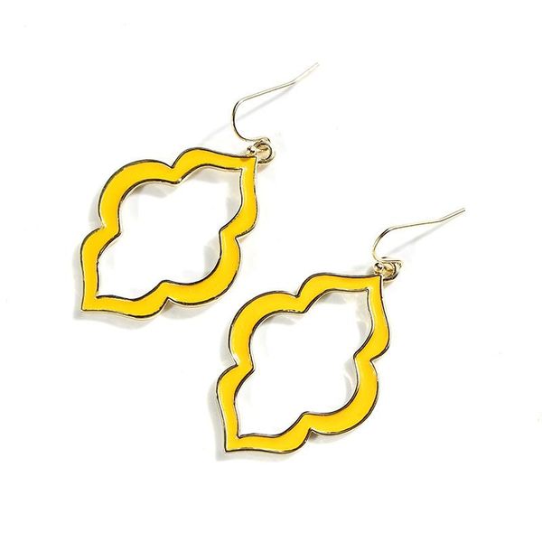 

dangle & chandelier epoxy lip hollowed out earrings fashionable gourd shape drop for women, Silver