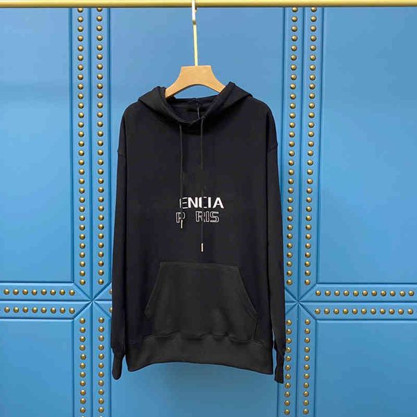 

2022 factory wholesale new early autumn ba + maisui sweater printed pullover for men and women, Black