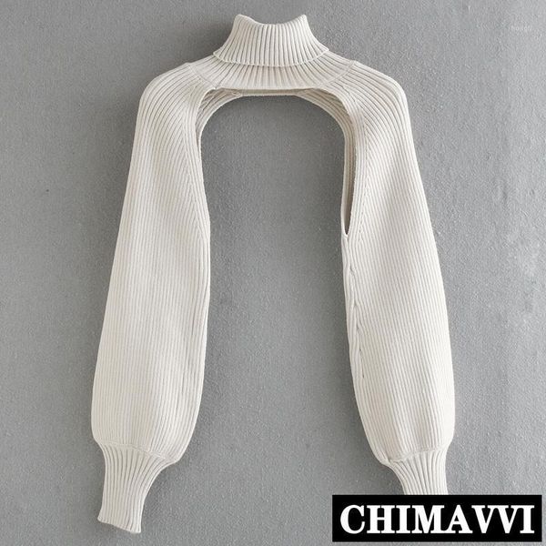 

agong turtleneck sweaters women fashion only sleeve sweater women elegant solid puff long sleeve sweaters female ladies hae1, White;black