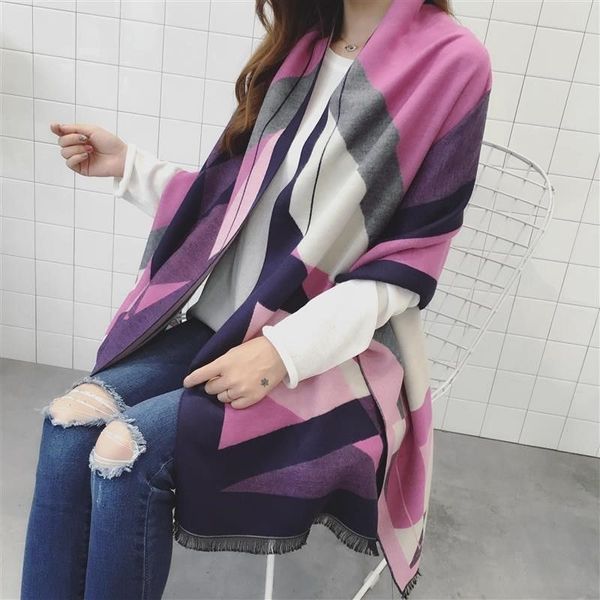 

весна vipscarf женщин и осень зима корейской версии универсала, увеличенный кашемир утолщенной длинный плащ платок, Blue;gray