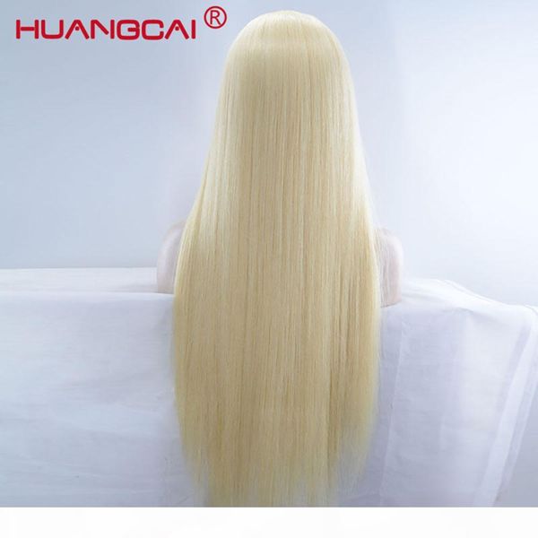 

613 blonde lace front wig silky straight peruvian remy hair lace front human hair wigs pre plucked with baby hair for women, Black