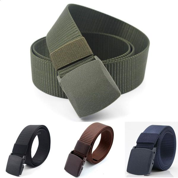 

children's men women boys nylon tactical belts anti allergy students outdoor sport military training waist belt, Black;brown