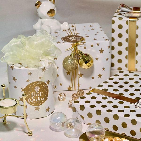 

gift wrap 1pcs birthday wrapping paper simple wave dot star christmas wedding