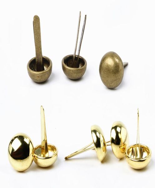 

100шт silver tone купольные металлические декоративные шипы заклепки шпильки для моды кожа ремесла шпильки пятна 0,353 x 0,677 дюйма 9x17mm