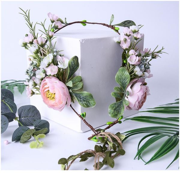 

bride flower wreath headdress ornaments kids party floral garlands bride headdress flower hair band pgraphy jewelr qyludn