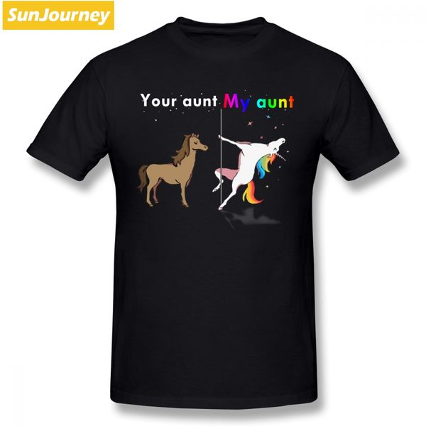 

your aunt my aunt funny unicorn men t shirt summer camiseta masculina plus size custom short sleeve clothes sport hooded sweatshirt hoodie