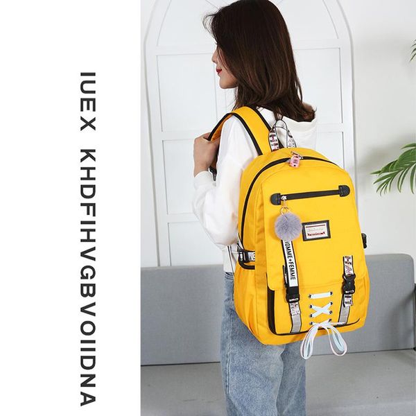 

litthing women backpacks school bags for teenager girls student larger capacity usb charge lapbackpack female book bag