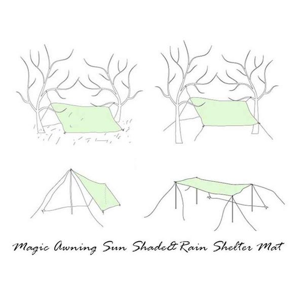 

tent tarp awning sun shade rain shelter beach camping picnic pad moisture-proof mat xr-hot