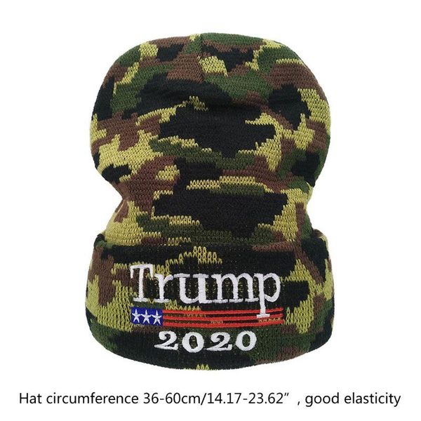 

usa flag embroidered beanie hat 2020 president winter warm knitted skull cap l9be, Blue;gray