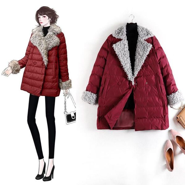 

women's down & parkas winter jackets are fashionable and thin warm woolen outdoor leisure short cotton, Black
