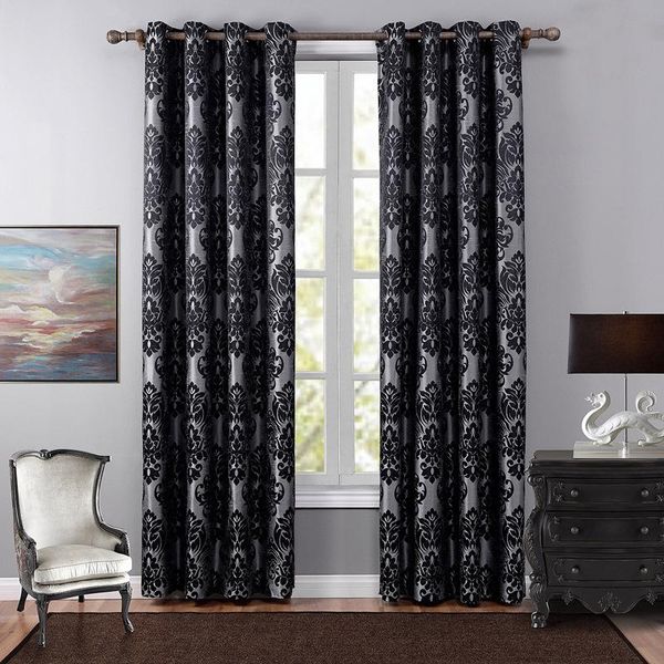 

boutique curtain finished full polyester curtain light luxury living room bedroom