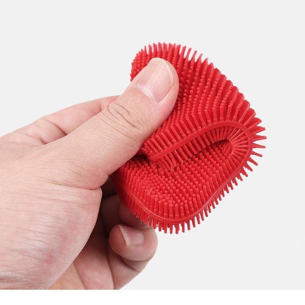 

1/3/4pcs sile dishwashing brush pot pan sponge scrubber fruit vegetable dish washing cleaning brushes kitchen cleani bbypsk