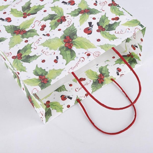 

christmas decorations 3pcs kraft paper bag gift hand for festival decor1
