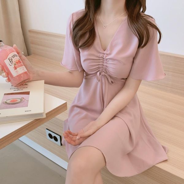

new summer dress women short sleeve dresses female dress evening pink blue boho robe femme vestido party sexy, Black;gray