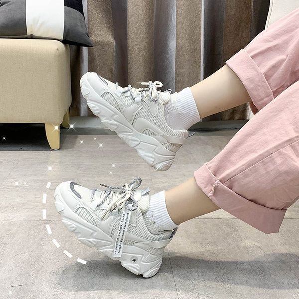 

sneakers shoes women pu casual platform vulcanize platform sneakers women shoes chunky sneakers dad shoes trainers, Black;brown