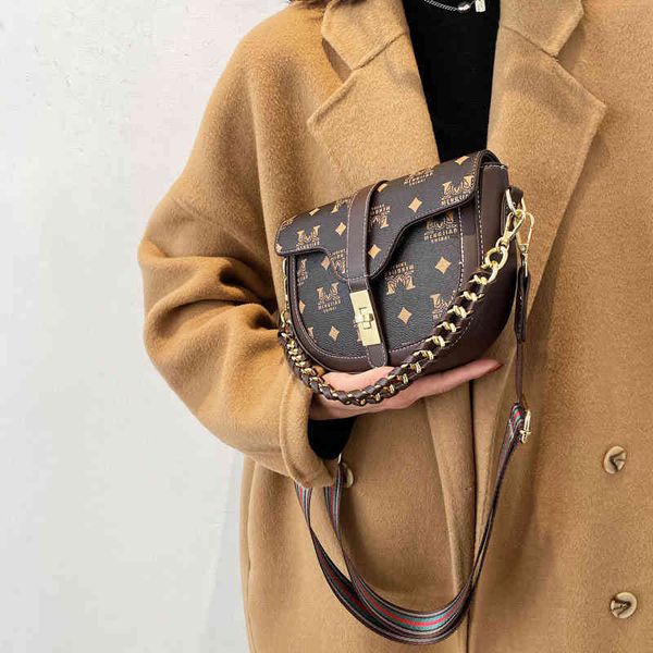 

52% off designer s new single shoulder messenger bag fashionable saddle printed net red wide shoulder strap small square bag