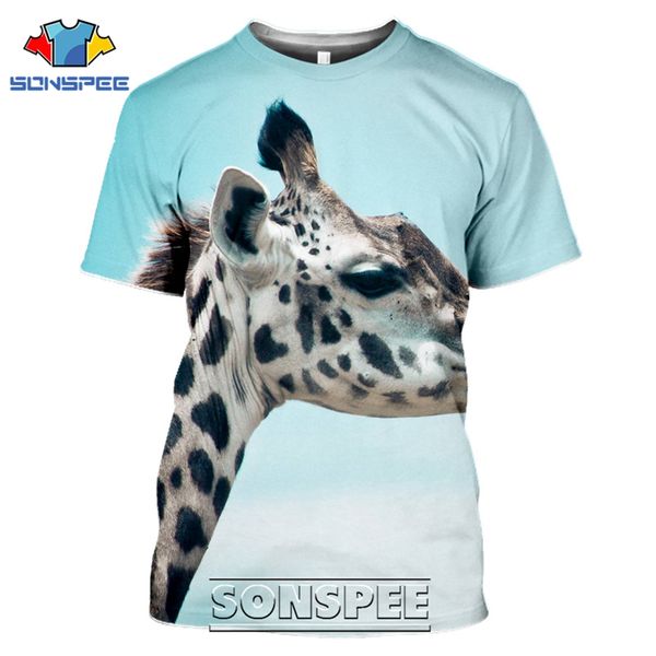 

giraffe cartoon animal 3d print shirts aesthetic humor anime men clothing