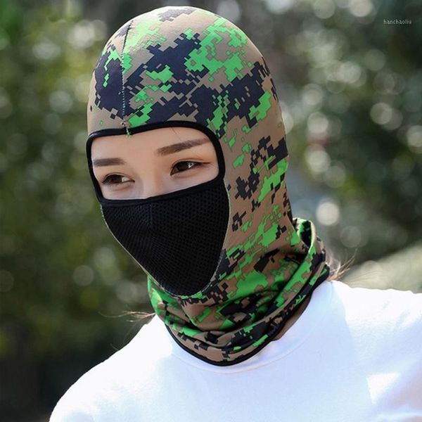 

elbow & knee pads summer sports sunscreen hood outdoor motorcycle riding mask camouflage1, Black;gray