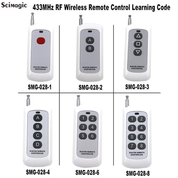 

remote controlers 433mhz 1ch 2ch 3ch 4ch 6ch 8ch wireless control transmitter 1 2 3 4 6 8 buttons learning code1