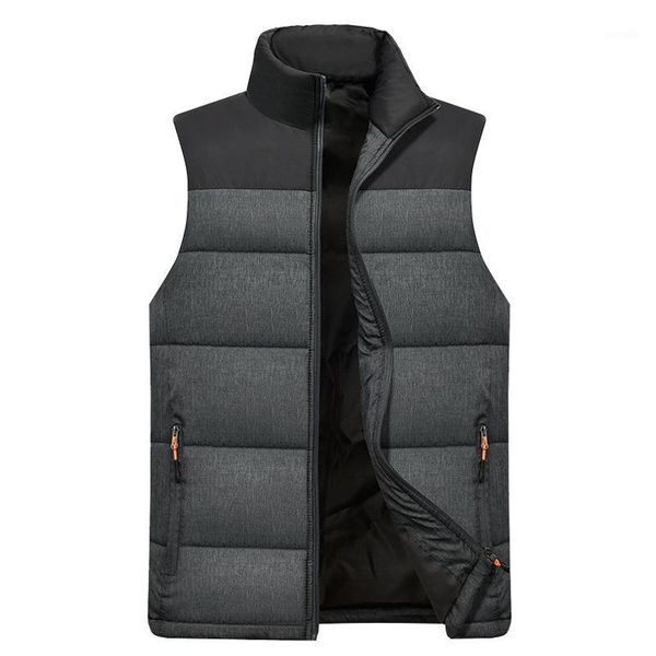 

mens waistcoats men's fashion winter waistcoat vests men casual sleeveless thicken warm cotton-padded vest jacket outerwear male1, Black;white