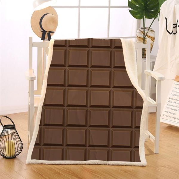

blankets hm life blanket chocolate bar soft interesting sherpa flannel fleece bed couch modern style anti-pilling blanket1