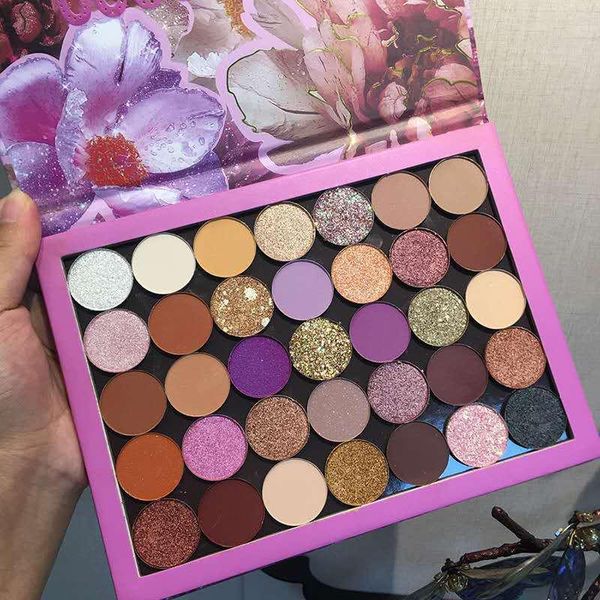 

35 colors matte & shimmer eye shadow cosmetics long-lasting waterproof eye pressed powder palette makeup natural color easy to wear dhl