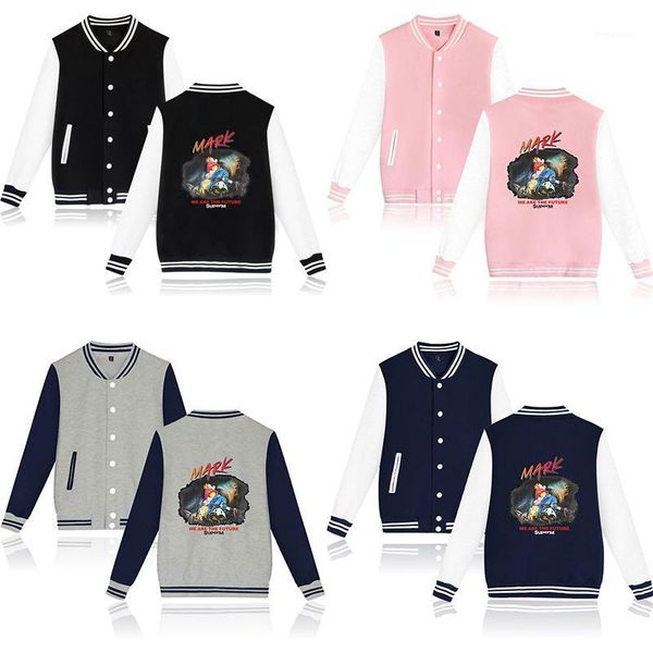 

latest mark super kpop baseball jacket coat fashion hip hop men women hoodie sweatshirts long sleeve homme hoodies jackets 1, Black;brown