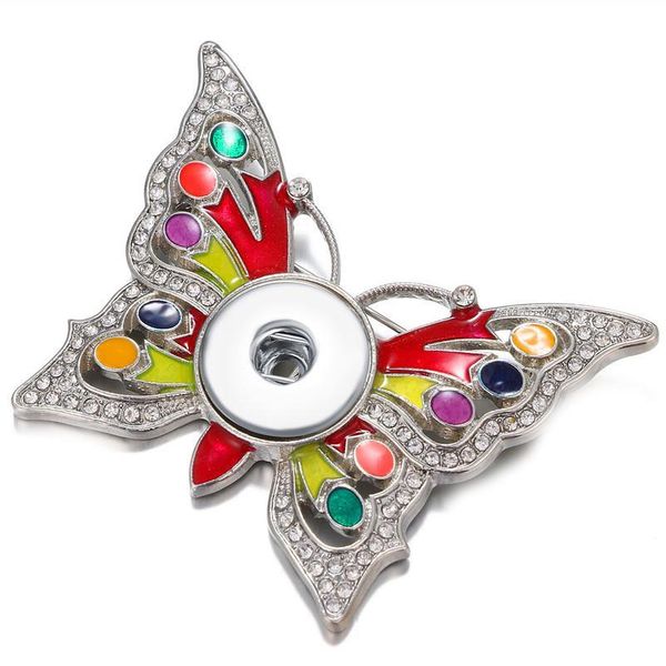 

the bloomer snap jewelry silver color butterfly brooch fit 18mm snap button christmas gift for girls women fit 18mm 20 bbyhkz
