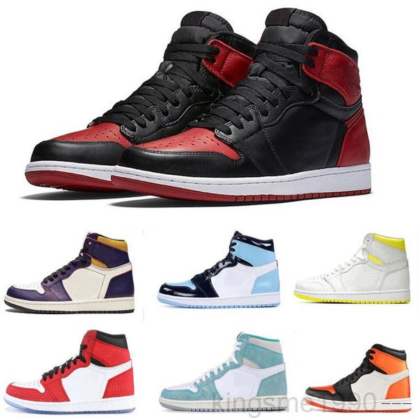 

2020 jumpman 1s youth boys men women retro basketballs shoes travis scotts fearless obsidian unc athletics sneakers sports yujd, Black