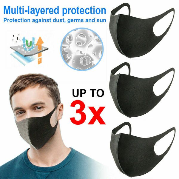 

vehemo 3шт многоразовые black mouth маска прохладный анти пыли мотоцикл велосипед велоспорт лыжная atv половина лица маски фильтр прочный не
