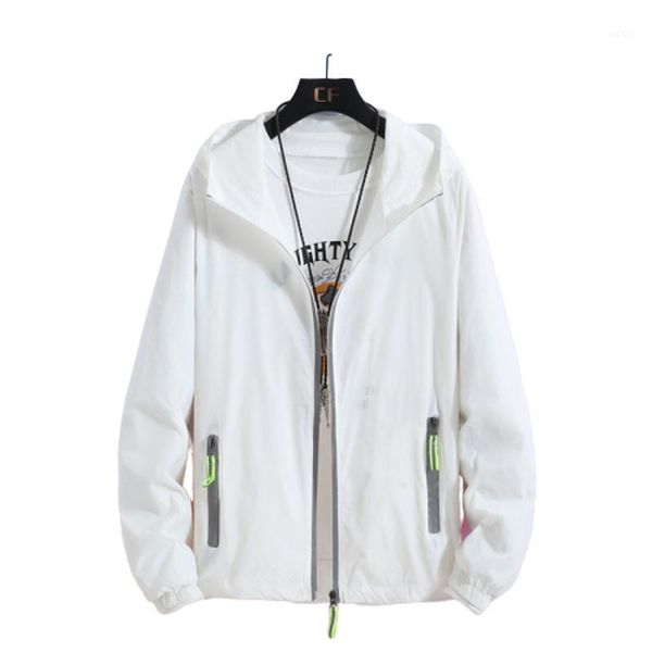 

2020 new reflective zipper sun protection clothing couple sun protection clothing men's plus size fishing sports1, Black