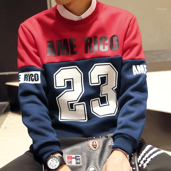 

2016 new fashion autumn winter mens streetswear sweatshirt number 23 letter printed casual pullover hoodies sweatshirts1, Black