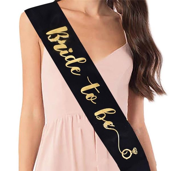 

satin ribbon glitter bride to be sash with diamond ring for bachelorette party sash hen party wedding bridal shoulder strap yxlgwz