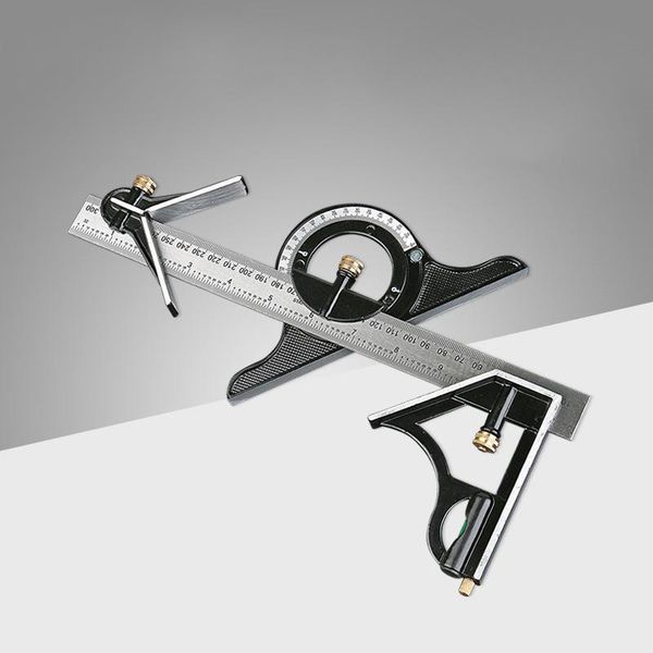 

3 in1 adjustable ruler multi combination square angle finder protractor 300mm measuring set tools universal ruler right angle bbyyry