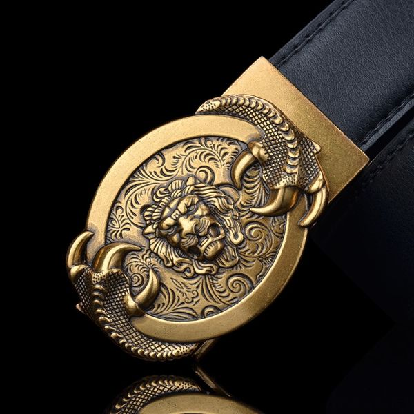 

qa479 young high-end automatic deduction deduction br leather middle-aged personalized fashion men's leather belt high-end men's a, Black;brown