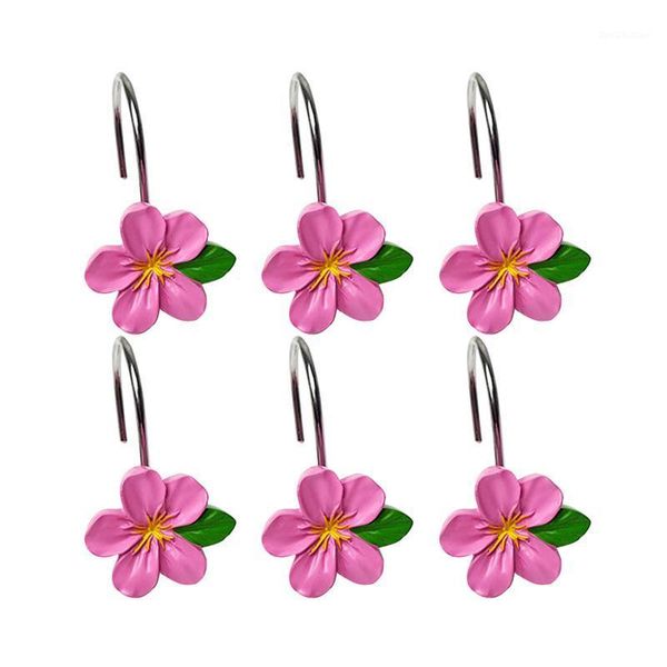 

hooks & rails 12pcs curtain flower durable convenient resin nontoxic hangers for bedroom1
