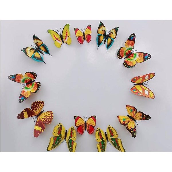

72pcs/set 3d simulation butterfly beautiful room decoration curtain fridge sti sqcvwh sports2010