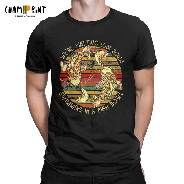

men's we're just two lost souls swimmings in a fish bowl fashion tees short sleeve unique clothes sport hooded sweatshirt hoodie m