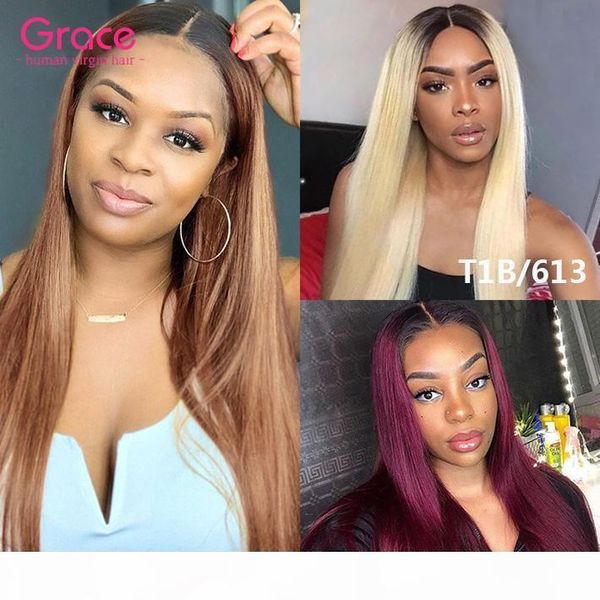 

burgundy ombre human hair wig u part straight malaysian remy glueless natural wigs colored 1b 99j wine red upart clip in wig for black women, Black;brown