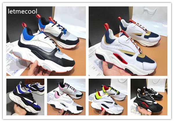 

2022 sneakers splicing shoes color leather calfskin men's and women's same thick sole heightened multicolor mesh breathable outdoo