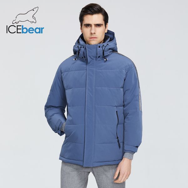 

icebear new winter men's coat male parkas brand clothing mwd19959i 201023, Black