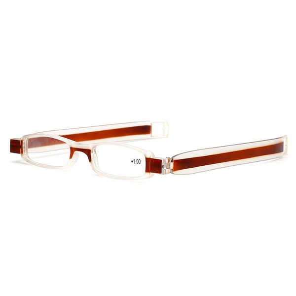 

vintage rotation folding 360 small pocket degree pen style diopter men women foldable reading glasses 1.0 - 4.0