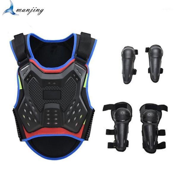 

age 4-15years children youth motocross motorcycle chest back armor atv dirt bike knee elbow pad1