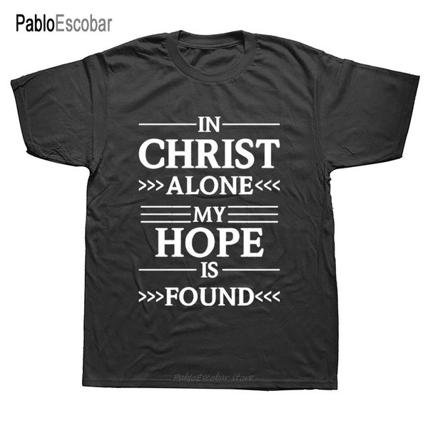 

new funny cotton short sleeve cotton print in christ alone my dream is christian jesus hoodie designers t shirts sweatshirt