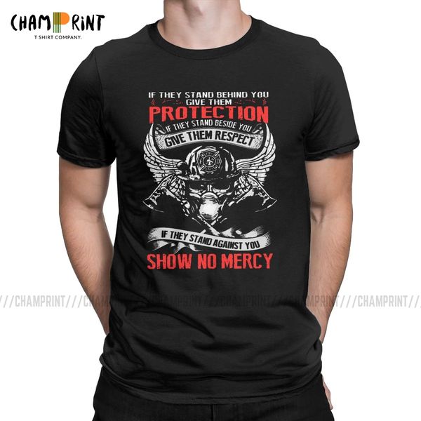 

firefighter t shirt men vintage t-shirts they stand behind you protect them tees short sleeve original sport hooded sweatshirt hoodie